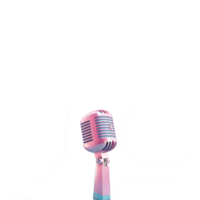 purple condenser microphone art transparent background generative with ai png