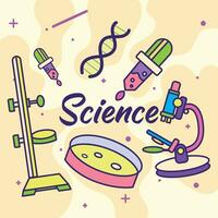 Different chemical instrument Science class concept Vector illustration