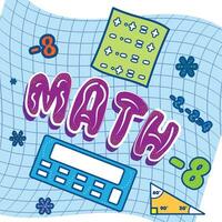 diferente matemático operaciones y calculadora matemáticas clase concepto vector ilustración