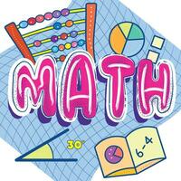 Math diagrams and tools Math class concept Vector illustration