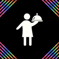 Man Serving Food Vector Icon