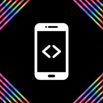 icono de vector de código