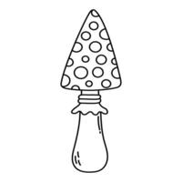 Simple vector doodle. Sketch drawing of forest mushroom. Easy to change color.