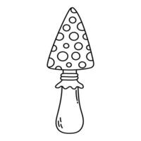 Simple vector doodle. Sketch drawing of forest mushroom. Easy to change color.