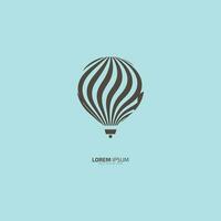 hot air balloon logo vector icon silhouette