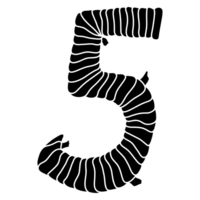 Number 5 font design png