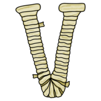 mayúscula v fuente diseño png