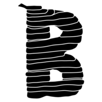 Uppercase B font design png