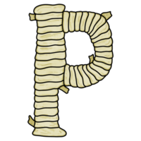 hoofdletters p doopvont ontwerp png