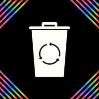 icono de vector de papelera de reciclaje