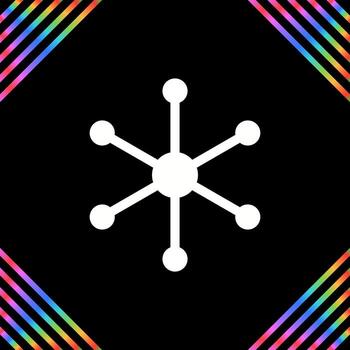 icono de vector de estructura molecular