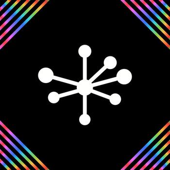 icono de vector de estructura molecular