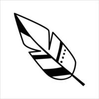 Magic feather icon esoteric mistic vector