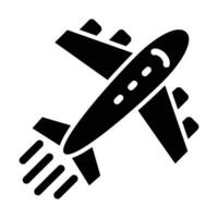 Airplane Vector Glyph Icon For Personal And Commercial Use.