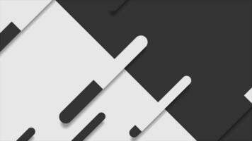 Black white abstract minimal geometric video animation