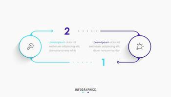 Vector Infographic label design template with icons and 2 options or steps. Can be used for process diagram, presentations, workflow layout, banner, flow chart, info graph.