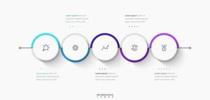 Vector Infographic label design template with icons and 5 options or steps. Can be used for process diagram, presentations, workflow layout, banner, flow chart, info graph.