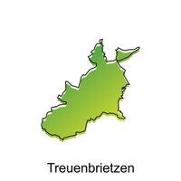 Map City of Treuenbrietzen, World Map International vector template with outline illustration design, suitable for your company