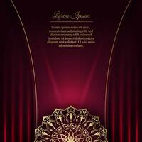 luxury background with golden mandala ornament vector