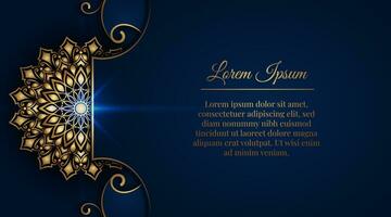luxury background with golden mandala ornament vector