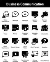 A set of 20 business icons as wallet maintenance, message, approve wallet vector