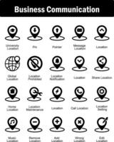 A set of 20 business icons as university location, pin, pointer vector