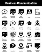 un conjunto de 20 negocio íconos como editar mensaje, aprobado mensaje, añadir mensaje vector