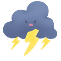 süß Blitz Wolke png