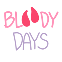 bloody days word png