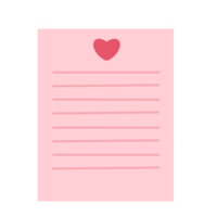 Pink love letter png