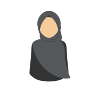 illustratie van muslimah karakter png