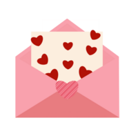 Rosa amor carta envelope png