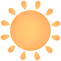 cute orange sun png