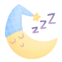 mezzaluna Luna addormentato png
