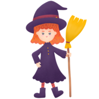 witch with broom png