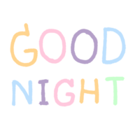 gut Nacht Wort png