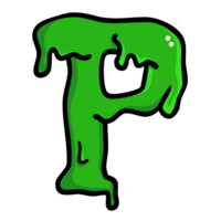 Alphabet P poison halloween png