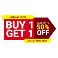 buy 1 get 1 50 off sale banner png