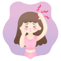 illustration de une femme pendant menstruation png