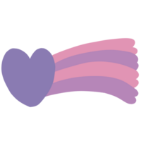 Cute purple heart png