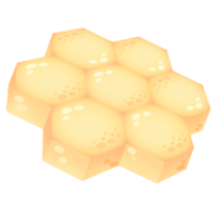 The bright yellow honeycomb of a little bee. png