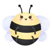 Jaune et noir mignonne peu abeille png