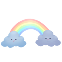 nubes y arcoiris png