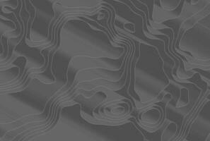 Grey outline topographic contour map abstract tech 3d background vector