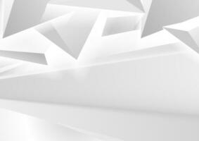 White grey abstract corporate background with 3d pyramids vector