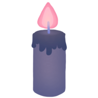 une violet bougie png