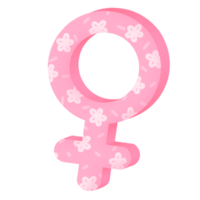 símbolo feminino rosa png