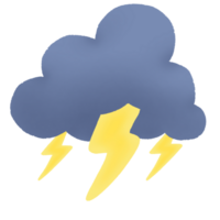 cute lightning cloud png