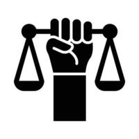 Civil Rights Vector Glyph Icon For Personal And Commercial Use.