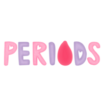 periods cute word png